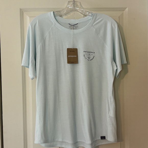 Patagon Women's Capilene Cool Trail Graphic Shirt - in Wispy Green - Picture 1 of 5